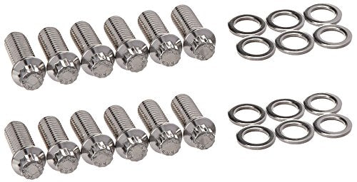 ARP 4001209 Header Bolts With 12-Point Heads, Polished Stainless Steel, Set Of 12