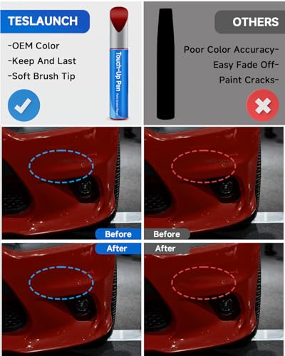Flame Red PR4/TR4 Car Touch Up Paint Compatible with Dodge – Scratch Repair Kit, Exact OEM Color Match, Scratch & Rust Repair, Car, Truck & SUV Paint Fix - color: Flame Red