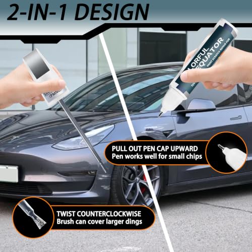 (Midnight Silver Metallic PMNG) Touch up Paint for Tesla Model Y/3/X/S - color: Car Touch up Paint(Midnight Silver Metallic(PMNG)) Compatible with Tesla Model Y/3/X/S