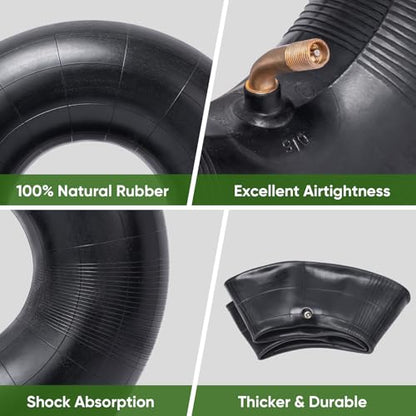 TICONN 2.50/2.80-4 Tire Inner Tube, 2 Pack Inner Tire Tube for Wheelbarrow Tires, Replacement Tube with TR-87 Bent Valve Stem for Hand Trucks, Utility Cart, Lawn Mowers, Wheelbarrows, Dollys - size: 2.50/2.80-4（TR-87）