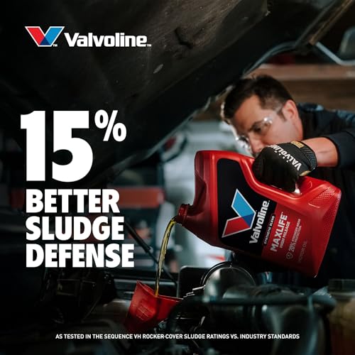 Valvoline High Mileage with MaxLife Technology 10W-30 Synthetic Blend Motor Oil 5 Quart - size: 5 qt (Pack of 1), style: High Mileage