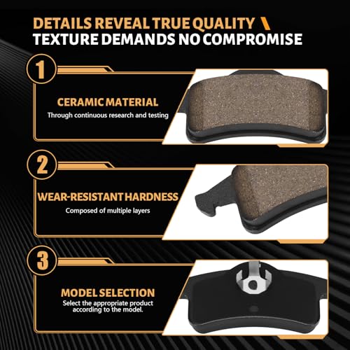 D791 Rear Ceramic Brake Pads Kit Fit For Jeep Grand Cherokee 1999-2004 - style: HZ791