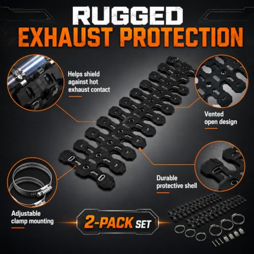 2 Pack Motorcycle Pipe Guard Dual Compound Exhaust Heat Shield