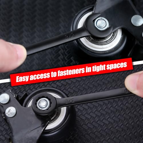 Mini Wrench Set SAE 10 PCS Ignition Wrench Set, 5/32"-7/16", Black - style: SAE(Black)