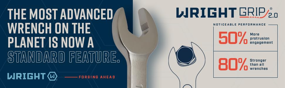 Wright Tool 760 Combination Wrench Set 12 Point Metric Satin Finish 28 Piece 6MM - 50MM Forged Steel Anti-Slip USA Made Industrial Hand Tool Wright Grip 2.0 - size: 28-Piece