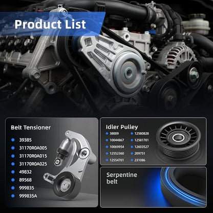 Serpentine Belt Tensioner Pulley Kit
