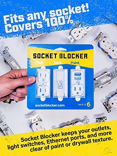 – The Smarter Outlet Cover for Drywall & Painting – Better than Tape for Remodeling & DIY Projects - 6 Pack - size: 6 Pack