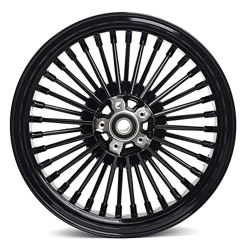TOFR 16x3.5 Fat Spoke Black Front Wheel For Harley Touring Baggers 84-08 - color: Gloss Black, size: Front:16inch x 3.5inch