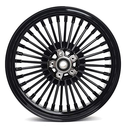 TOFR 16x3.5 Fat Spoke Black Front Wheel For Harley Touring Baggers 84-08 - color: Gloss Black, size: Front:16inch x 3.5inch