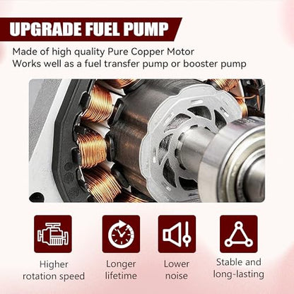 Universal 12 Volt Electric Fuel Pump 5-9 PSI, 35GPH, Super 12S Plus for Gasoline Diesel Engines - color: 5-9PSI 35 GPH for Gasoline