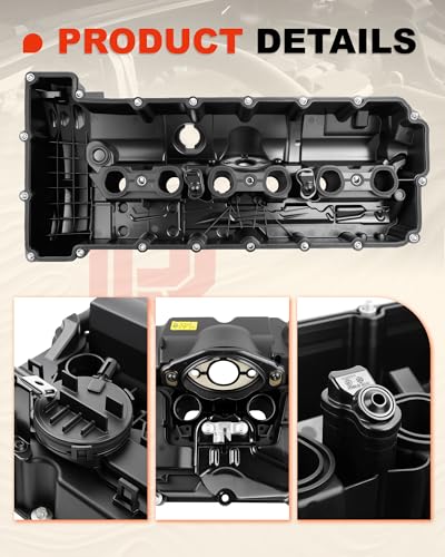 N52 Engine Valve Cover Kit with Oil Cap & PCV Hose for 125i 323i 328i X3 - size: 11127552281+PCV Hose