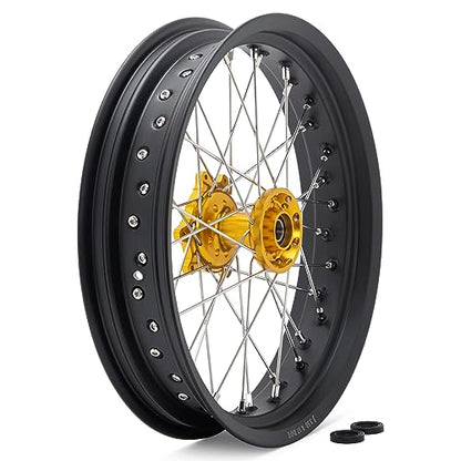 TOFR CNC 17"x3.5" Spoke Front Wheel Rim Hub for Sur ron Ultra Bee Gold - color: Gold, size: 17" Front N/A Rear