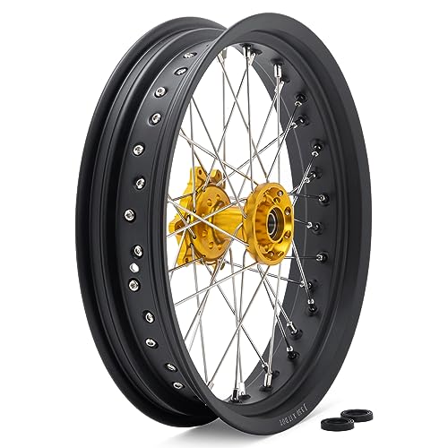 TOFR CNC 17"x3.5" Spoke Front Wheel Rim Hub for Sur ron Ultra Bee Gold - color: Gold, size: 17" Front N/A Rear