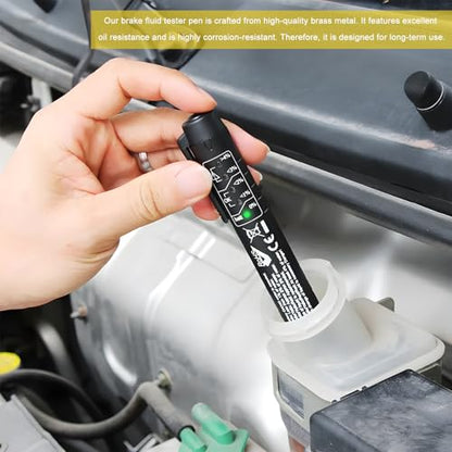 Brake Fluid Liquid Tester Pen, High-Precision Car Brake Fluid Diagnostic Tester with 5 LED Indicators, Heavy Duty Vehicle Hydraulic Liquid Test Pen for DOT 3 DOT 4 DOT 5.1