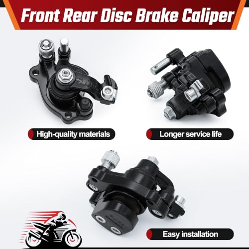 Front Rear Disc Brake Caliper Pads Assembly for Razor MX650 MX500 - color: Black