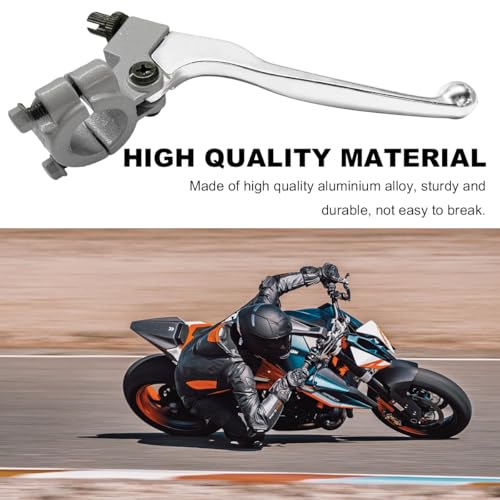 KVAEY Motorcycle Clutch Lever, 7/8" 22mm Left Handlebar Folding Brake Lever Perch, Clutch Handle Lever Replacement (Silver+Wrench) - color: Silver+Wrench