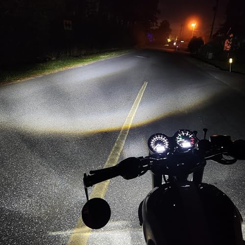 Eagle Lights 7 Inch Generation III Black LED Headlight Kit with Halo Ring DRL for Triumph T100 and T120 Models (Black Ring) - color: Black Ring