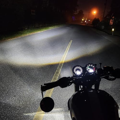 Eagle Lights 7 Inch Generation III Black LED Headlight Kit with Halo Ring DRL for Triumph T100 and T120 Models (Black Ring) - color: Black Ring