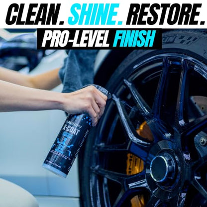 Ragnify- 2 Clay Mitt with Detailing Spray 16oz, Quick Waterless Detailer for Shine, Car Wax for Clay Bar, Gloss & Depth to Paint, Quick Pro Detailer Kit (2 X16 Oz Spray Bottles, 2 Mitts & Towel) - color: Blue Mesh Clay Mitt