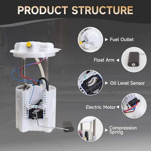 Fuel Pump Compatible With Dodge 2011-2018 Grand Caravan 2011-2016 Town & Country 2012-2015 Ram C/V 2011-2014 Volkswagen Routan V6 3.6L Replace E7272M P76743M - color: E7272M