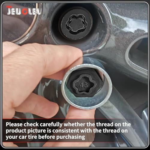 43 Wheel Locking Nut Key for BMW, Socket Adapter (OD 27mm-ID 25mm) - color: Socket 043