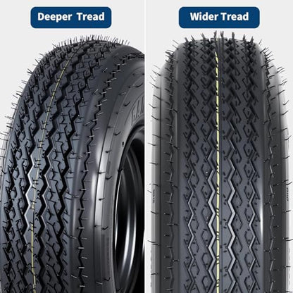 Garvee 2-Pack 4.80-12 4.80x12 Trailer Tires with 12" Rims - size: 4.80-12