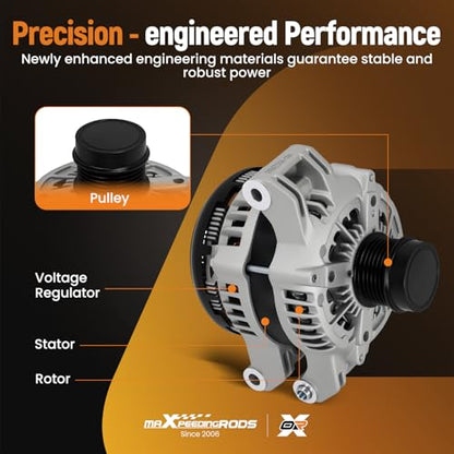 maXpeedingrods 180 Amp Alternator 3.6L for Jeep Grand Cherokee 2011-2020 - size: 11598N