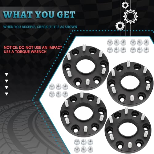 IRONTEK 1.25" Wheel Spacers 6x139.7mm Fit for Infiniti 2004-2010 QX56, for Nissan 2005-2015 Armada/ 2004-2020 Titan, Forged Thread Pitch M12x1.25 Hub Bore 77.8mm 6x5.5in to 6x5.5in 4PCS - color: 6x5.5 inch-1.25 inch-4PCS