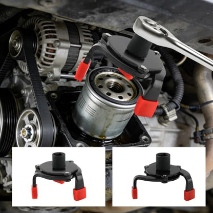 Adjustable Oil Filter Pliers, Oil Filter Removal Tool with 12 Inch Pliers and 3-Jaw Wrench, Automotive Maintenance Tool for Engine Filters, Cars and Trucks