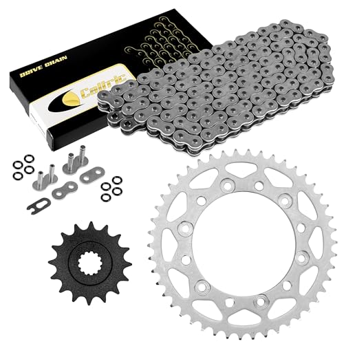 Caltric Steel O-Ring Drive Chain and Sprocket Kit Compatible with Yamaha FZ6 2009 / FZ6R 2009-2016