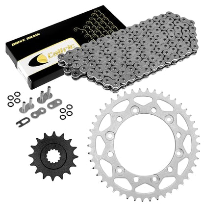 Caltric Steel O-Ring Drive Chain and Sprocket Kit Compatible with Yamaha FZ6 2009 / FZ6R 2009-2016