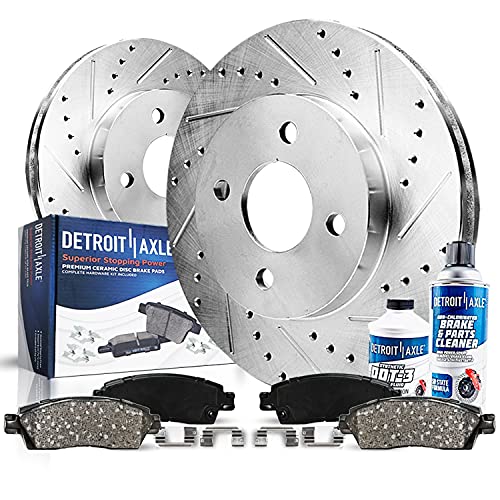 Detroit Axle - 6pc Front Brake Kit for 2012 2013 2014 2015 Scion iQ [Base] - size: 6PR63029/KIT