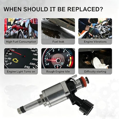 Fuel Injectors Compatible with Ford F150 Truck 2011-2016, Expedition Lincoln Navigator 2015-2017 3.5L V6 EcoBoost Turbo, Replace BL3Z9F593A BL3Z-9F593-B, Fuel Injection Set of 6
