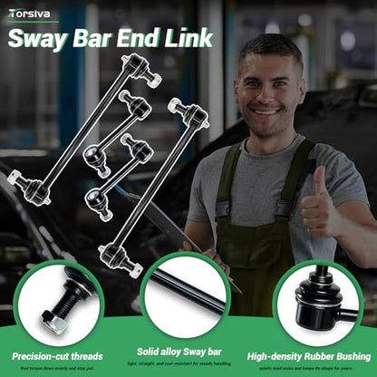 K90716 K90717 K750124 4Pc Front Rear Stabilizer Sway Bar End Links Fit for Acura 2006 MDX, Compatible With Honda 2006 2007 2008 Pilot - size: 4PC-K90716 K750124