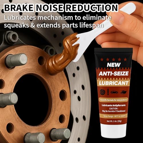 Copper Anti-Seize Brake Caliper Grease & Thread Lubricant - High Temp Copper Antiseize Compound Prevents Noise, Seizes - Use for Brake Pins, Bolts, Spark Plugs, Automotive Application - 1oz Tube 1Pack - color: 1 oz