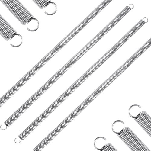 4pcs Extension Springs,0.047"x0.4"x11.8" 304 Stainless Steel - size: 0.047"x0.4"x11.8"