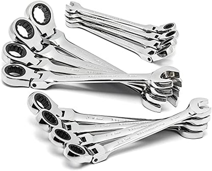 GEARWRENCH 12 Piece 72T Flex Ratcheting Combination mm Wrench Set | 9901D - size: 12 Pc, style: With Wrench Rack