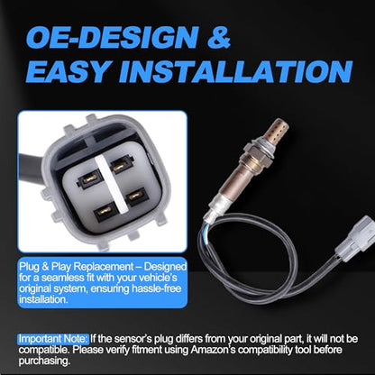 2344622 Oxygen Sensor Upstream Downstream O2 Sensor for 1994-2017 Camry, 2009-12 Corolla, 06-18 Rav4, 1995-18 Avalon, 4Runner Matrix Sienna Solara ES300 ES300H NX200T NX300 Vibe