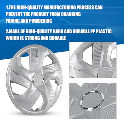 Winjet 15 Inch Premium Universal Hubcaps Wheel Cover Replacement R15 Hub Caps Universal Wheel Rim Cover Snap On Car Truck SUV (15 Inch Hubcaps Set of 4) - color: Lacquer(5180-B-15), size: 15 inch