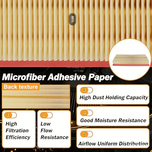 Engine Air Filter Replacement A2730940204 Compatible with Mercedes-Benz E350/C300/ML350/C240/GLK350/GL450/S550/E320/S430/C230 Select Models and More,Engine Air Filter for Car(2 PACK) - style: A 273 094 02 04