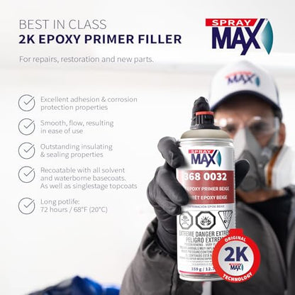 SprayMax 2K Epoxy Primer Beige | 2K Primer Automotive | Epoxy Spray Paint