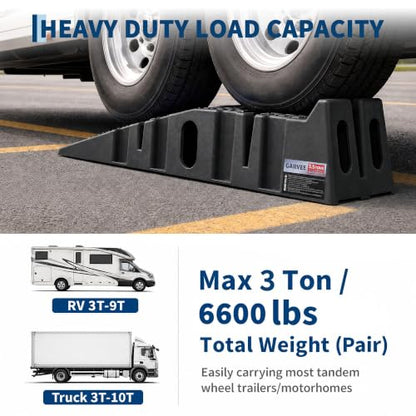 Garvee 2 Pack Low Profile Car Service Ramps, 3.5 t Heavy Vehicle Lift Ramps - color: Black, size: 3.5 T