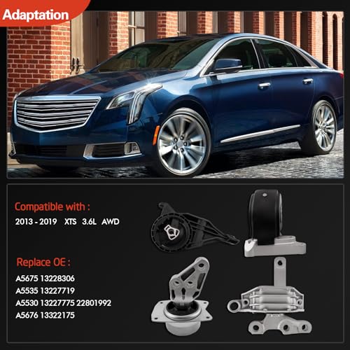 Engine Motor Mount & Transmission Mount Compatible with 2013-2019 XTS 3.6L