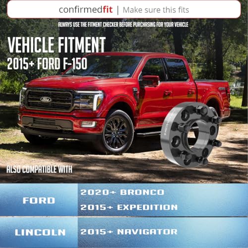 Wheel Accessories Parts 4 Pcs Hub Centric Wheel Spacers 6 on 135mm 6x135mm 1.25 Inch Thick M14x1.5 14x1.5 Thread Stud Fits Ford F150 ｜ Expedition ｜ Lincoln Navigator - size: 1.25" Thick - 4 Pack, style: 2015+ F150 Expedition