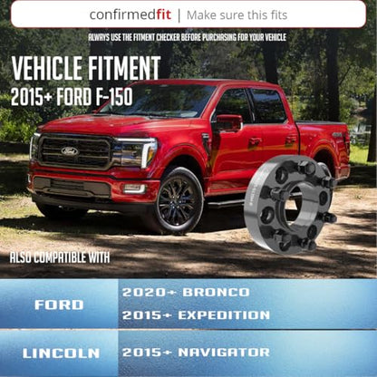Wheel Accessories Parts 4 Pcs Hub Centric Wheel Spacers 6 on 135mm 6x135mm 1.25 Inch Thick M14x1.5 14x1.5 Thread Stud Fits Ford F150 ｜ Expedition ｜ Lincoln Navigator - size: 1.25" Thick - 4 Pack, style: 2015+ F150 Expedition
