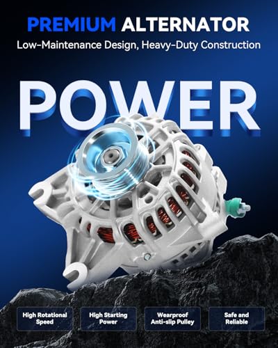 New Alternator Replacement for Ford 2004-2008 Ford F-150, 05-06 Expedition, 2005-2006 Lincoln Navigator, 06-08 Mark LT, 4.6L 5.4L, AFD0110 4L3U-10300-BA 4L3U-10300 4L3Z-10346 5L7T-10300-CB 8318 - size: 8318N