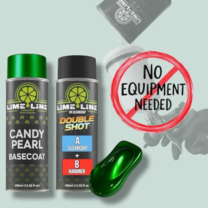 LiME LiNE Candy Pearl Basecoat Aerosol Kit – Automotive Spray Paint, Includes 2K Clearcoat, Pro Results No Spray Gun Needed (Butterscotch Gold, Candy Pearl + Clearcoat Kit) - color: Butterscotch Gold + Clearcoat