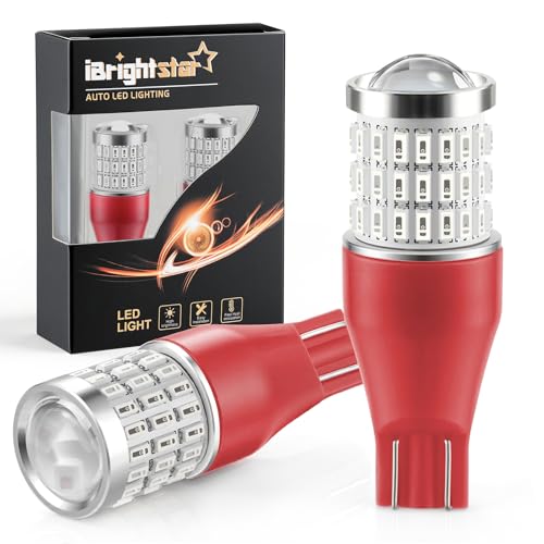 iBrightstar 921 LED Bulb Red, T15 912 LED 3rd High Mount Brake Lights Bulbs Super Bright for Tail Lights, 2 Pack - color: Red, size: 921