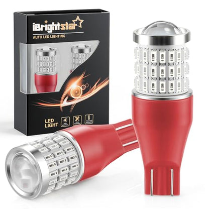 iBrightstar 921 LED Bulb Red, T15 912 LED 3rd High Mount Brake Lights Bulbs Super Bright for Tail Lights, 2 Pack - color: Red, size: 921