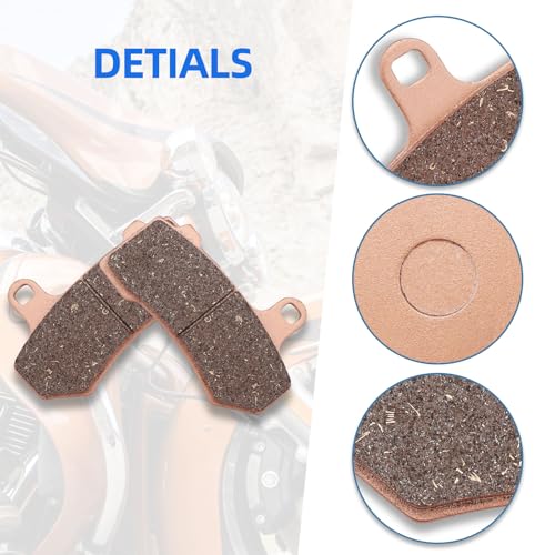 Front and Rear Brake Pads Kit Compatible with Harley Davidson Road Glide 08-21, FLHX Street Glide 08-22, FLHR Road King 08-22, FLHTCU Ultra Classic Electra Glide 08-20